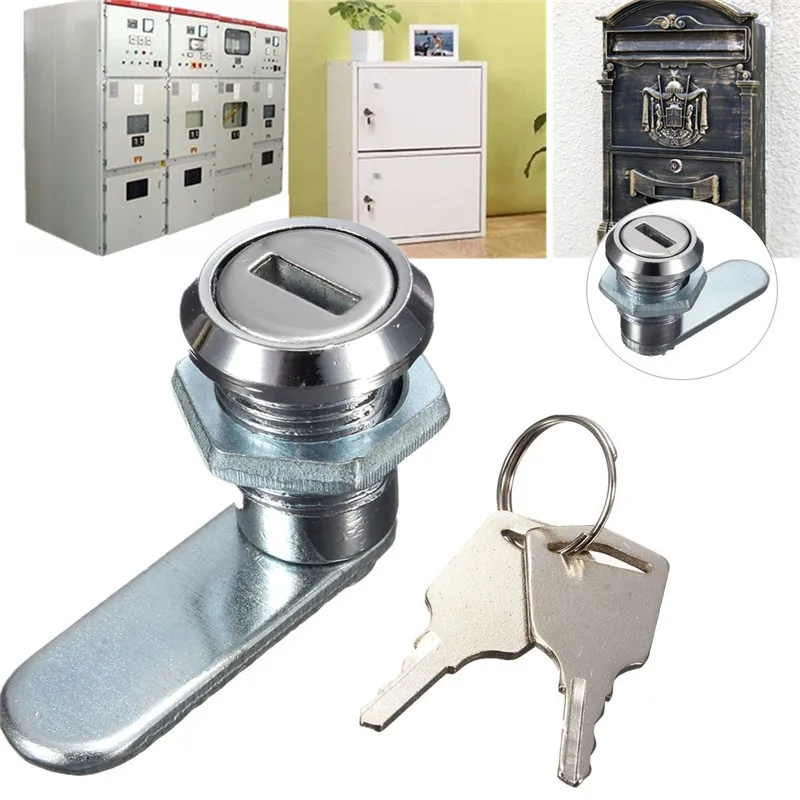 

Door Mailbox Drawer Cupboard Locker Cam Lock For Security Door Cabinet Cylinder With 2 Keys Home Safety Tools