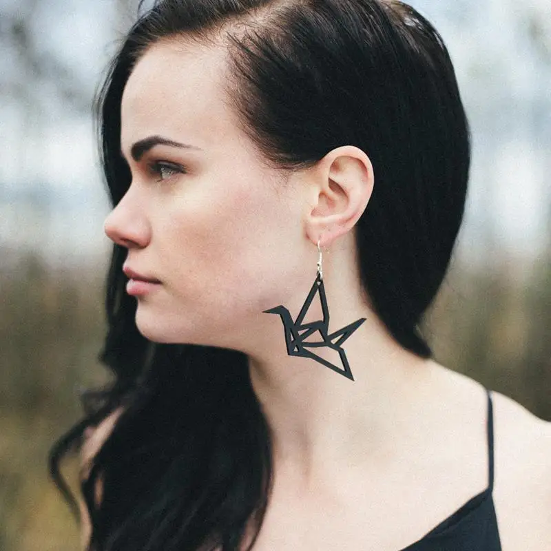 ORIGAMI Swan Earrings