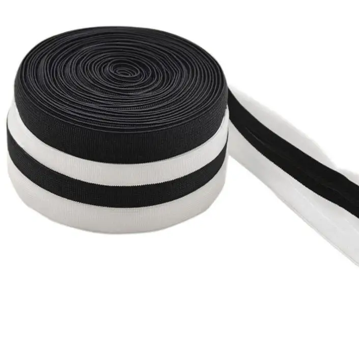 

10mm White Black Elastic Ribbon Silicone Gripper Elastic Webbing Shoulder Strap Tape Bras DIY Handmade Non-slip Sewing Fabric