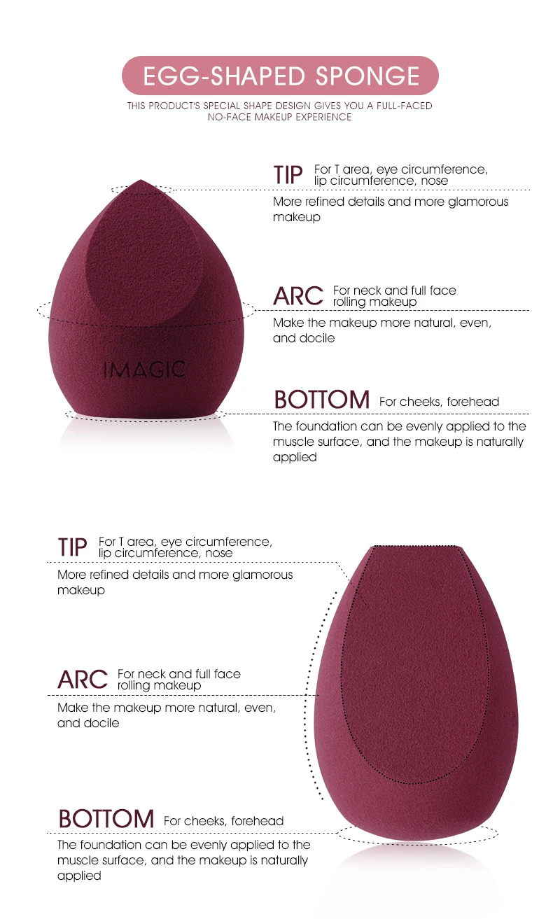 Косметический спонж для нанесения основы под макияж спонж красота косметическая пудра Гладкий макияж спонж бренд imagic