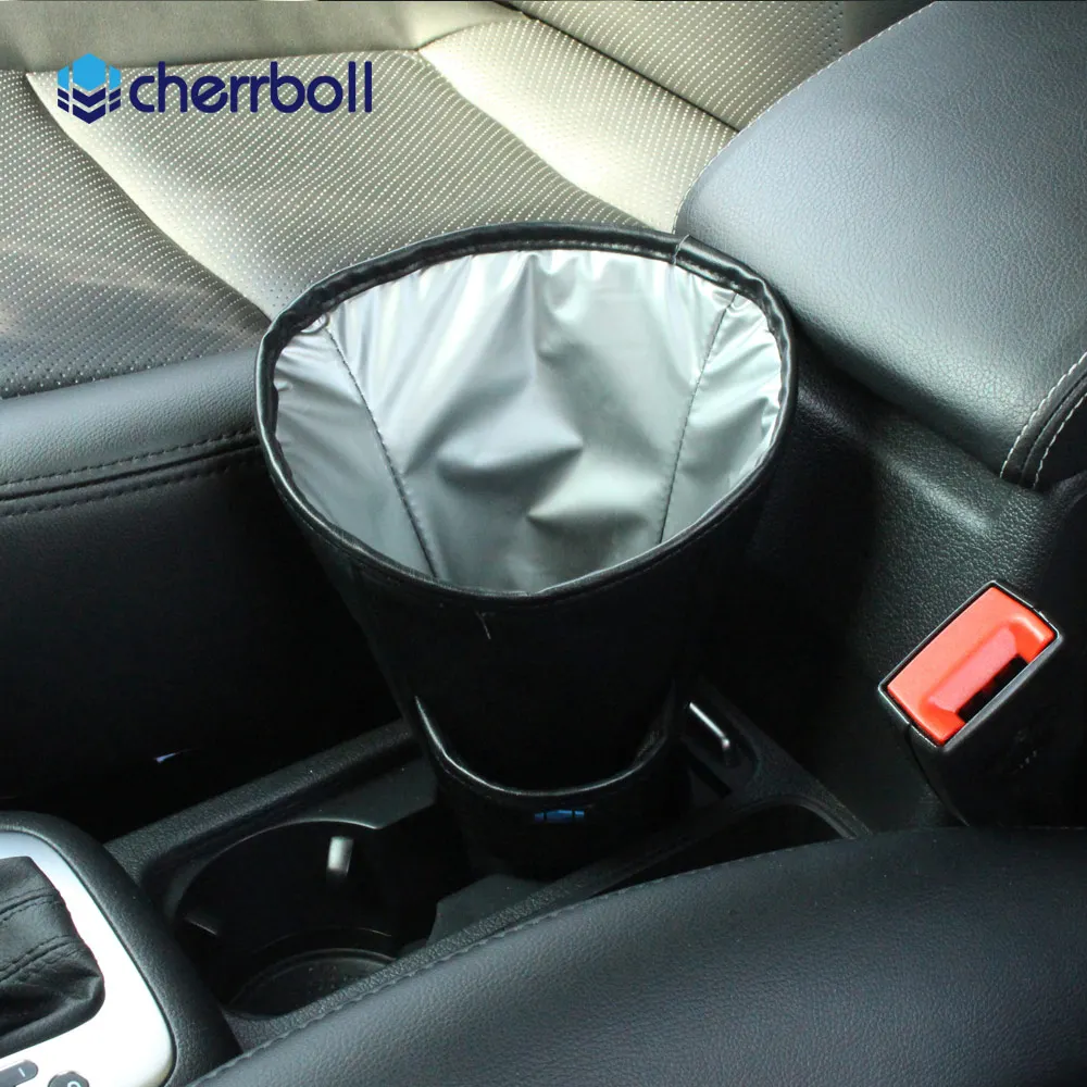 Cherrboll автомобильный мусорный держатель подходит для подстаканника в консоль или дверь v чехол для мусора пылезащитный держатель для автомобиля gps автомобильный держатель освежитель воздуха