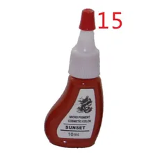 5 шт. закат Цвета Микро Пигмент постоянный Макияж губ пигментные чернила для татуировки Книги по искусству питания 10 мл/бутылки