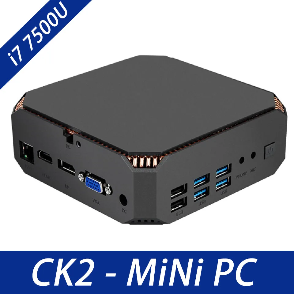 ACEPC CK2 Mini PC Win10 Kaby Lake Процессор Intel Core i7 7500U 2 ядер 4 темы 2,7 GHZ мини-ПК Игр PC Micro Mini PC