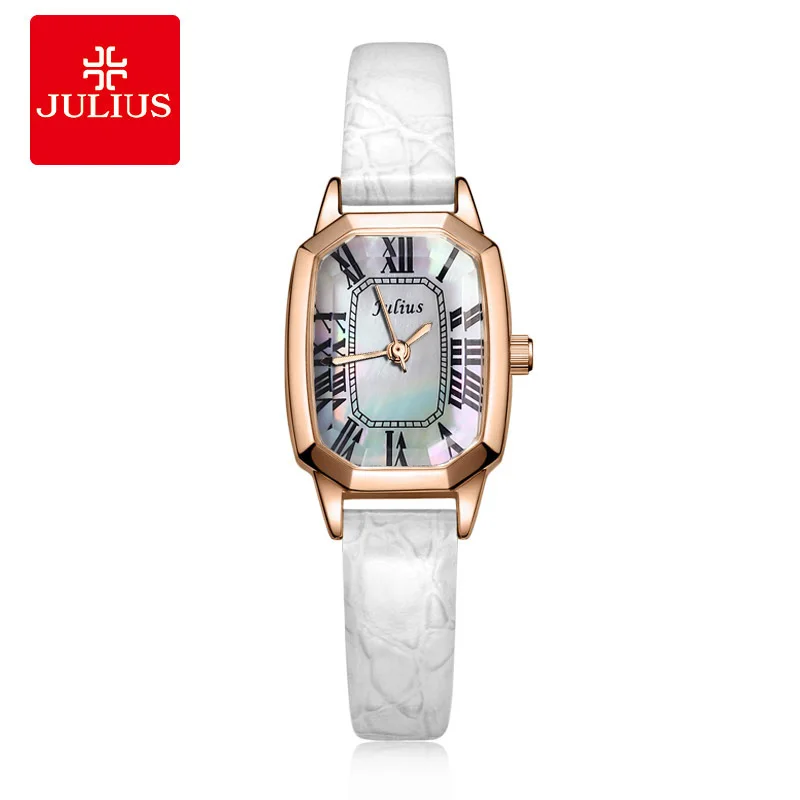 

Top Julius Lady Women's Watch Japan Quartz Retro Elegant Shell Fashion Hours Dress Bracelet Leather Girl Birthday Valentine Gift