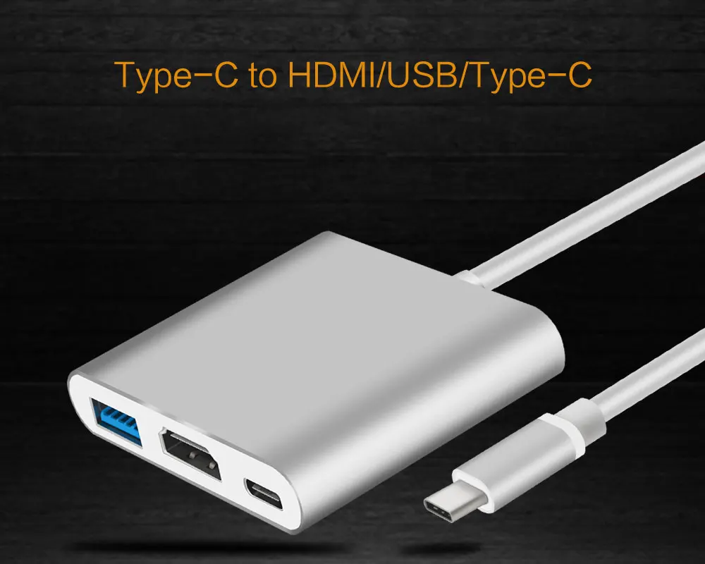 USB C HDMI type C HDMI концентратор mac 3,1 конвертер адаптер type c в hdmi USB 3,0 type-C Алюминиевый адаптер для Apple Macbook