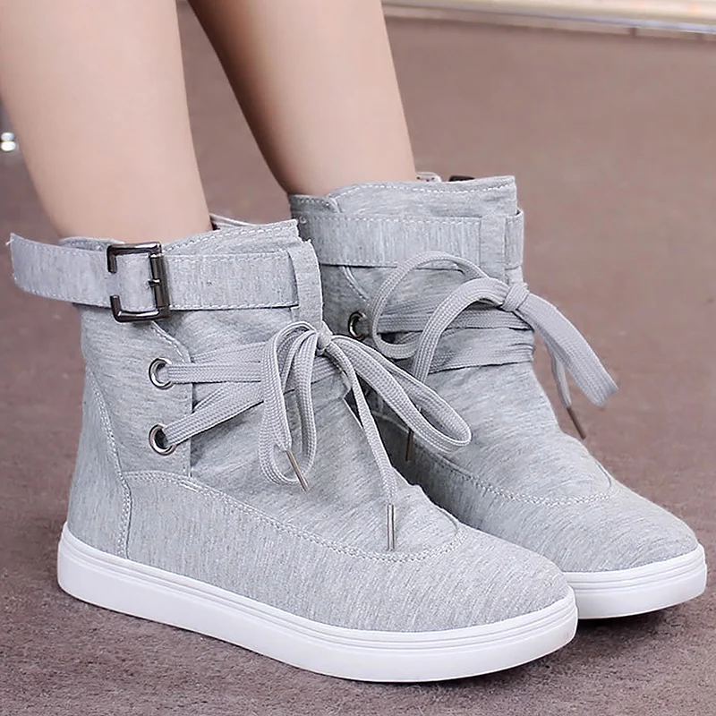 

High shoes woman butterfly-knot solid designer canvas sneakers comfortable increase famale shoes 2018 new spring fashion