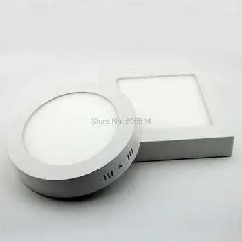 

[Seven Neon]free shipping round shape AC90-265V 6W/12W/18W warm white/white LED panel light,LED down light ,led ceiling light