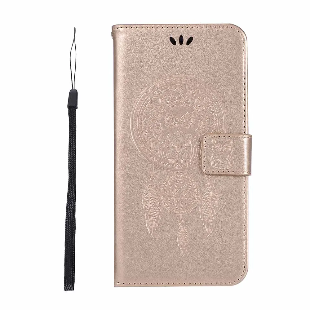 Gold Сова кошелек флип-чехол для Xiaomi A2 Lite 5X A1 5S 6 Redmi S2 3S 4 4A 4X5 5A 5 Plus Note 4 4X5 Pro Кожаный силиконовый чехол Fundas B183 - Цвет: Gold