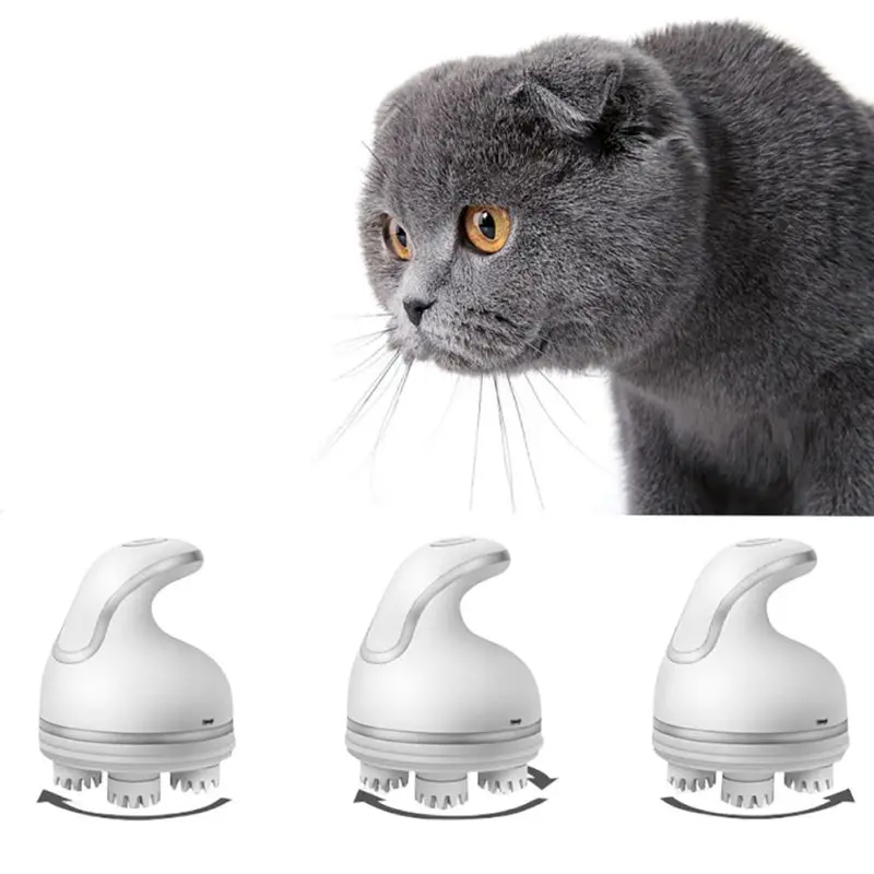 USB Cat Massage Electric Cat Dog Head Massage Automatic Pet Scratching