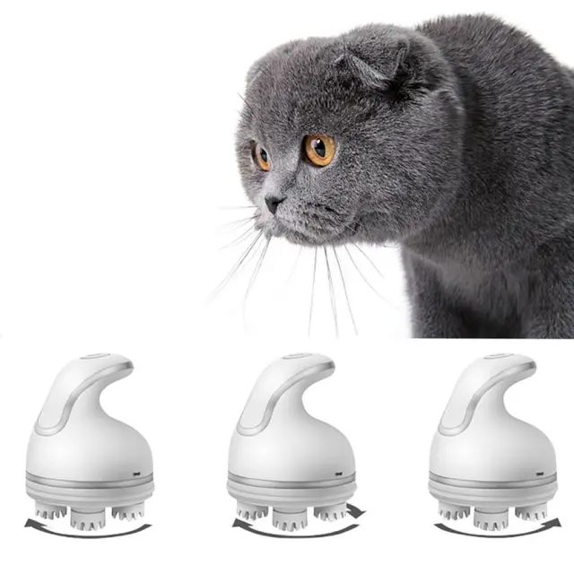 USB Cat Massage Electric Cat Dog Head Massage Automatic Pet Scratching