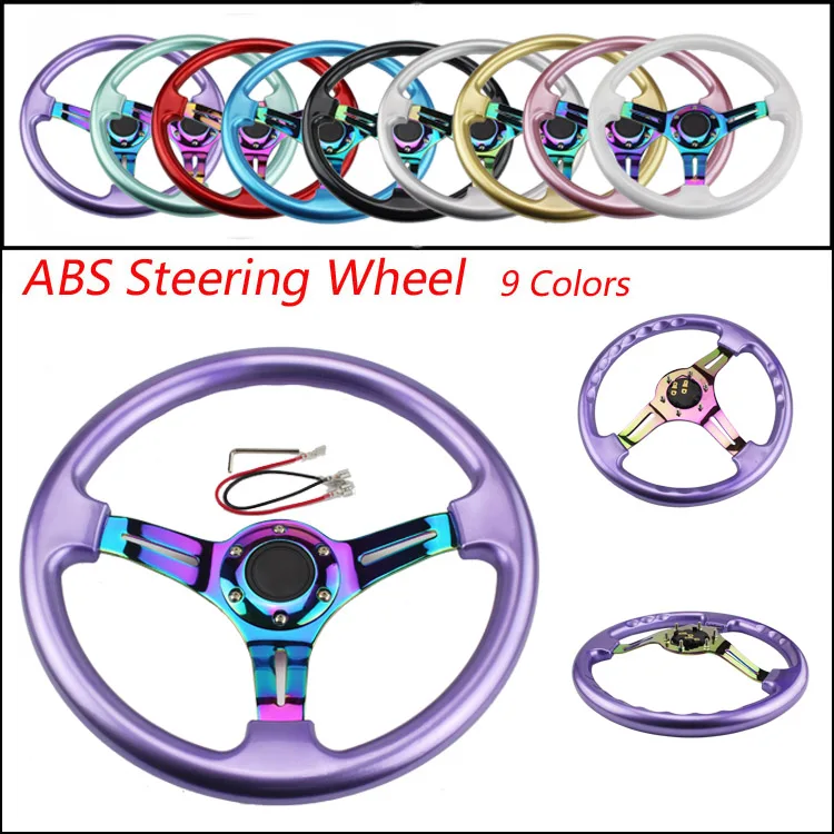 Neo Chrome nuevo 350mm 14 pulgadas volante ABS volante Neo Chrome nuevo 350mm 14 pulgadas volante ABS volante