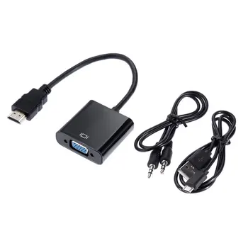 

HDMI to VGA Adapter Male To Famale Converter Adapter 1080P Digital to Analog Video Audio For PC Laptop Tablet