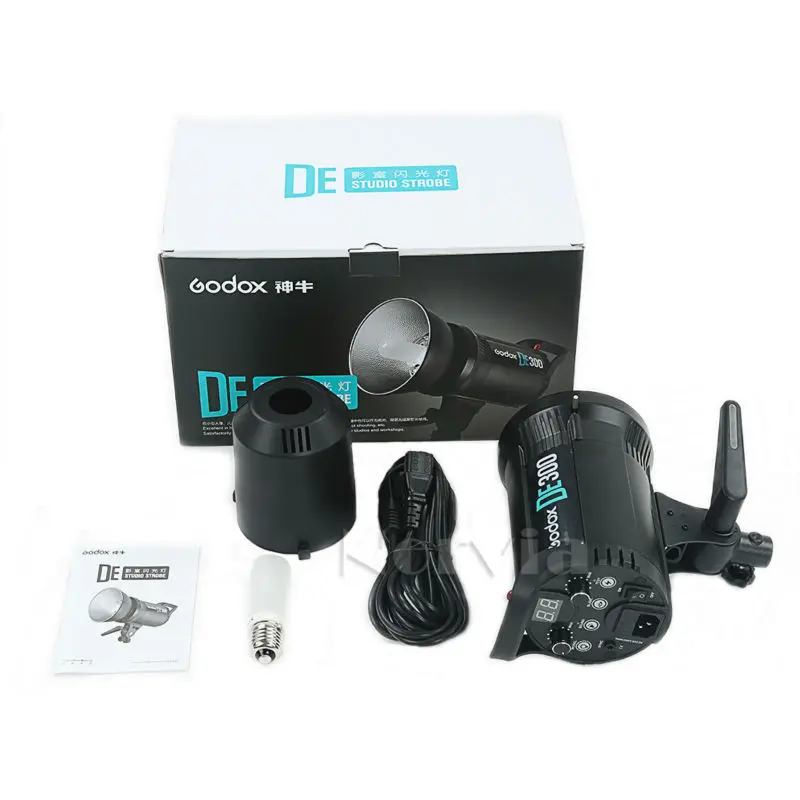 הבזקים 2pcs Godox Professional DE300 300W 300 Watts Compact Studio