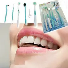 8 шт. набор для ухода за зубами набор инструментов инструменты стоматолога набор кисть для языка набор стоматологических зеркал