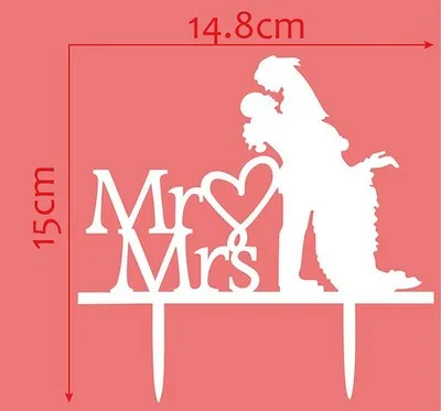 Несколько стилей Любовь Семья акриловый торт флаг Topper Mr & Mrs Свадебные флажки для