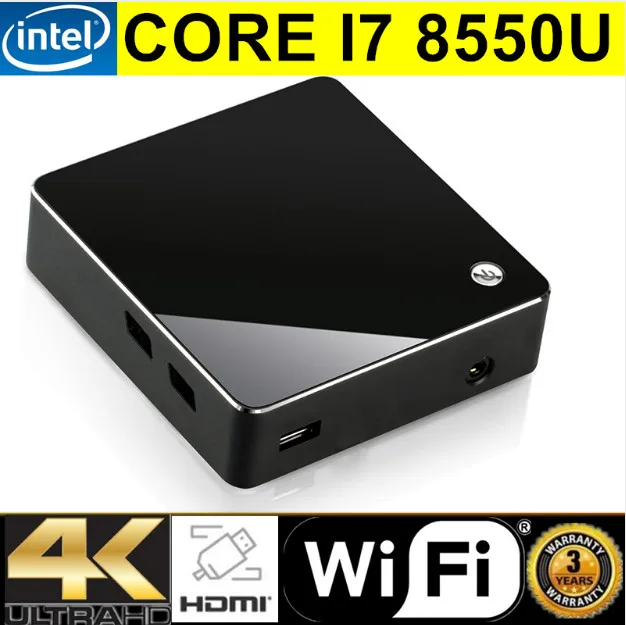 

Eglobal Nuc DDR4 8th поколения Intel 4 ядра Mini PC Linux core i7 8550U Win10 AC Wi-Fi 4 К HTPC HDMI mini DP