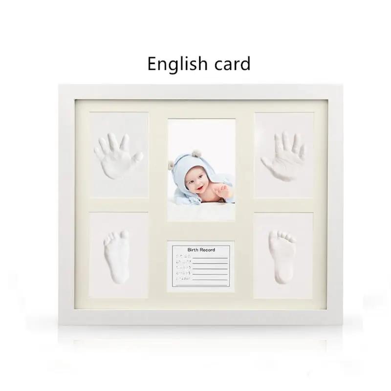 New Baby Handprint and Footprint Frame Kit Shower Keepsake Kit For Parents On Room Wall Table Decor