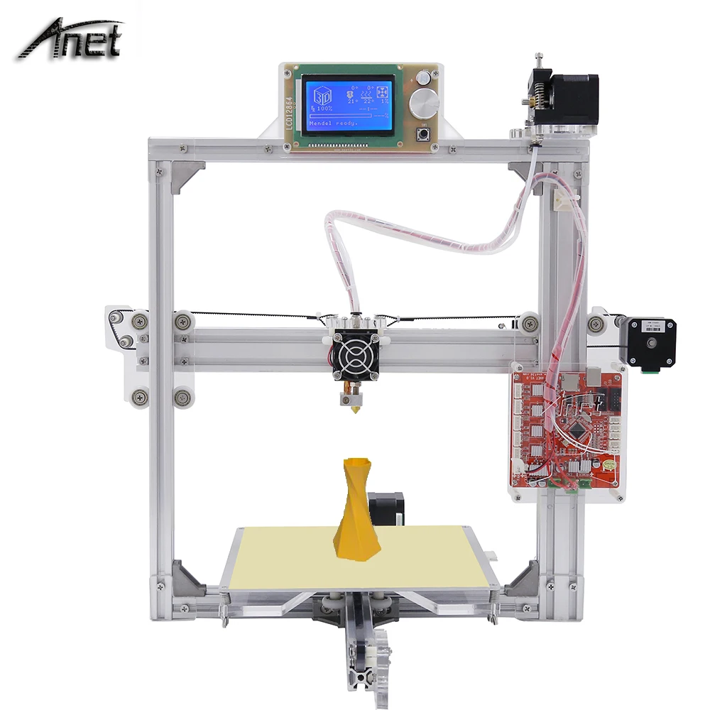 

Anet A2 Metal LCD2004 220*220*220/220*270*220mm Option 3D Printer DIY Prusa i3 3d Printer Kit with free 10M Filaments