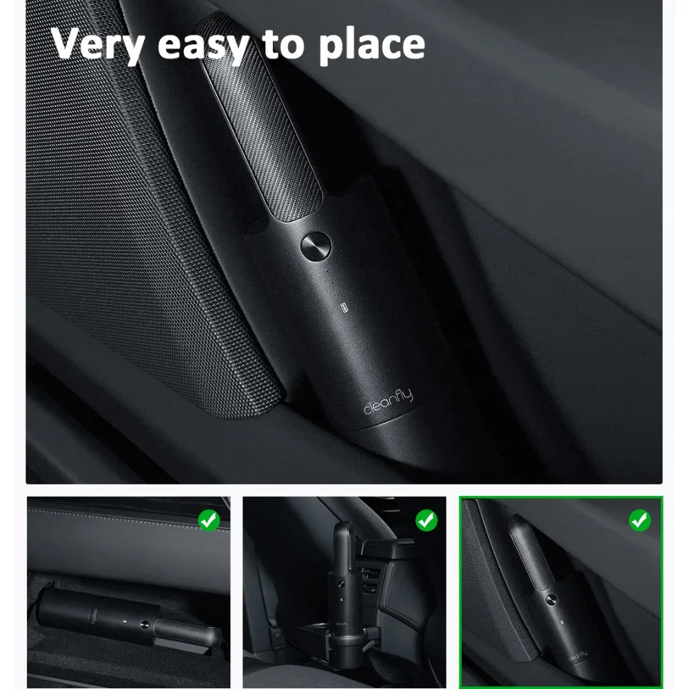 Портативный автомобильный беспроводной ручной пылесос Xiaomi Cleanfly FVQ пылесборник
