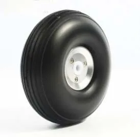 RC Airplane PU wheel with CNC Aluminum Hub 3.0'' (D76.2 x H30 x 4mm)
