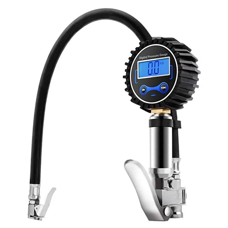 Digital Tire Pressure Gauge,Flexible Rubber with Hose and Quick Connect