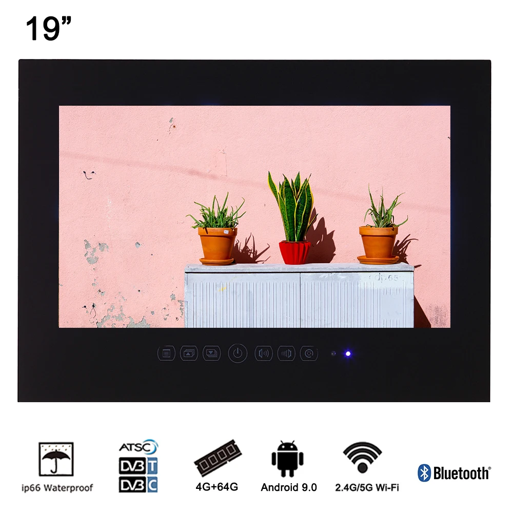 Souria 19 zoll Android 9.0 Smart Wasserdichte LED TV für Badezimmer ... Souria 19 zoll Android 9.0 Smart Wasserdichte LED TV für Badezimmer ...