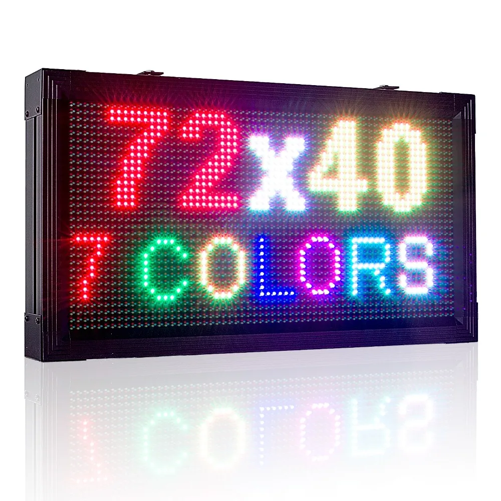 P10 наружный водонепроницаемый полноцветный RGB светодиодный знак 32X64 пикселей 1/4
