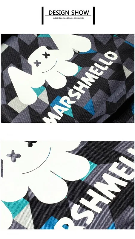 Marshmello Backpack for Teenagers Boys and Girls School Bag DJ Alone Marshmello Bookbag Laptop Shoulder Bags (3)
