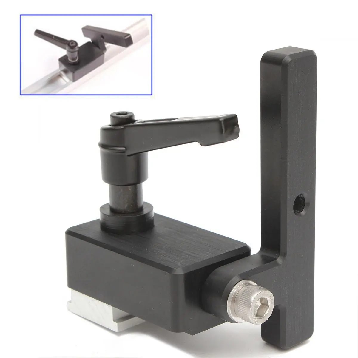 DWZ Miter Track Stop for T-Slot T-Tracks Woodworking Tool Miter Track Stop Black