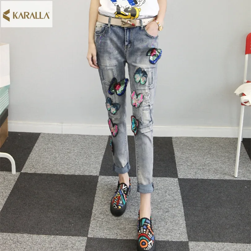 2016 women winter fashion rivet beading 3D butterfly ...