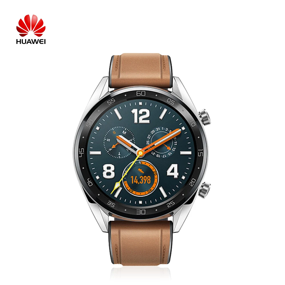 Huawei Watch GT Смарт часы gps ГЛОНАСС NFC 14 дней Срок службы батареи Водонепроницаемый AMOLED экран открытый Пульс Спорт для Android