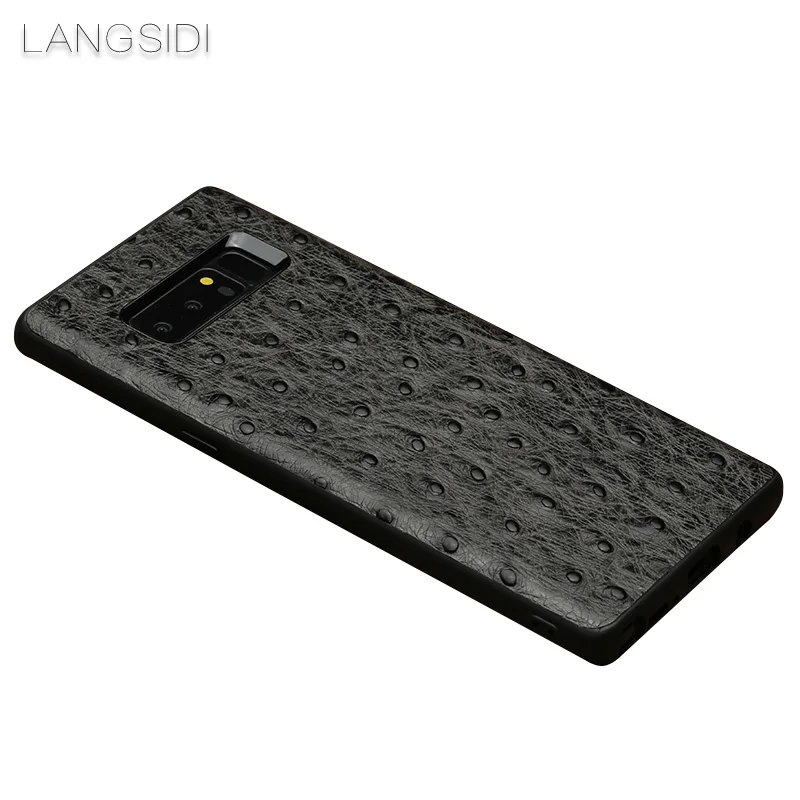 Чехол для телефона из натуральной кожи для samsung Galaxy S10 E Plus, чехол для samsung S8/S8 Plus S7/S7 Edge, страусиная кожа, ручная работа