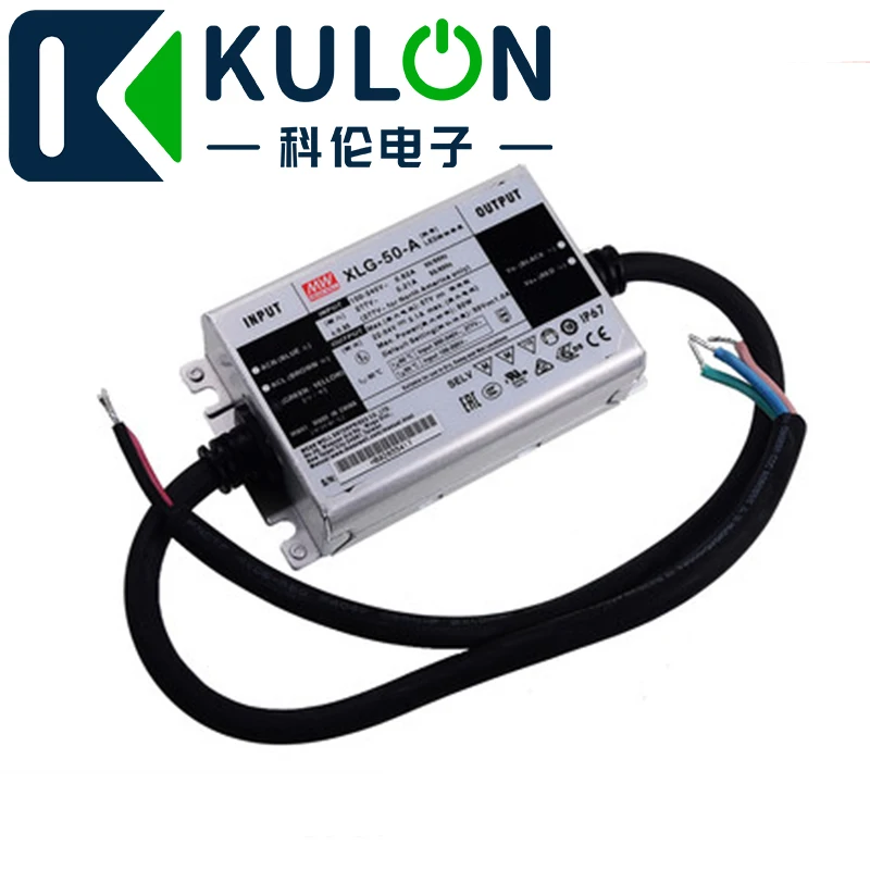 MEANWELL XLG-50-A 50 Вт 1A 57 вольт Постоянный режим питания переменного тока/постоянного тока светодиодный драйвер Встроенный активный PFC Функция светодиодный чип