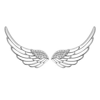 

Sinya S925 sterling silver jewelry Korean version of the exquisite young beautiful wings Hook earrings for womens girls