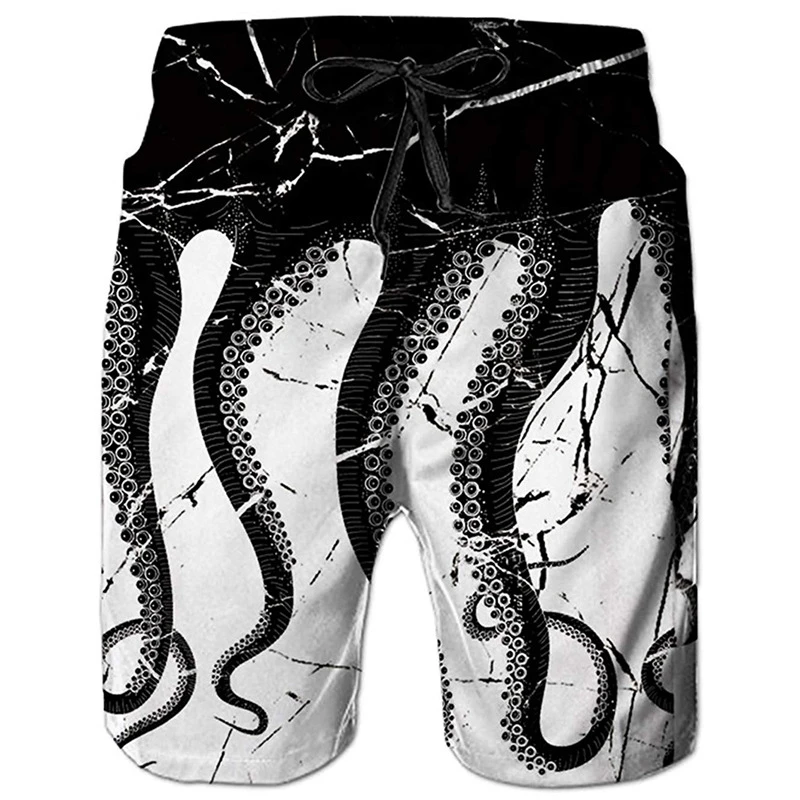 

2019 new men's beach pants hot casual shorts octopus print large size sweatpants Beach Shorts Wholesale