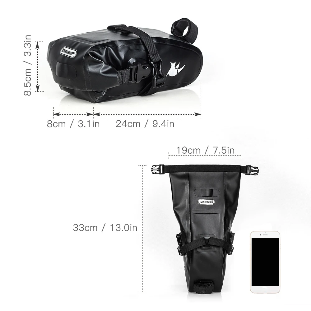 Sale Full Waterproof Bicycle Saddle Bag Cycling Seat Bag MTB Road Bicycle Phone Holder Repair Tools Bag bisiklet aksesuar TF550 12