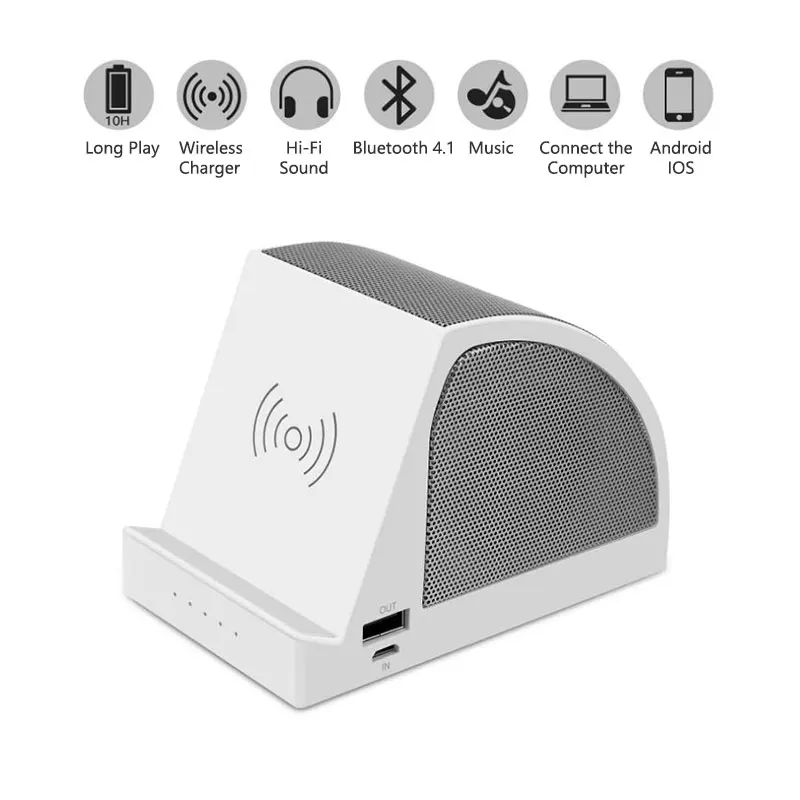 4 в 1 мульти портативное быстрое зарядное устройство Bluetooth динамик стерео бас