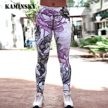 Kamisnky Геометрическая Печать Леггинсы Для женщин леггинсы с цветочным узором, брюки женские, с завышенной талией тренировочные эластичные джинсы спортивные Леггинсы Mujer Штаны для девочек