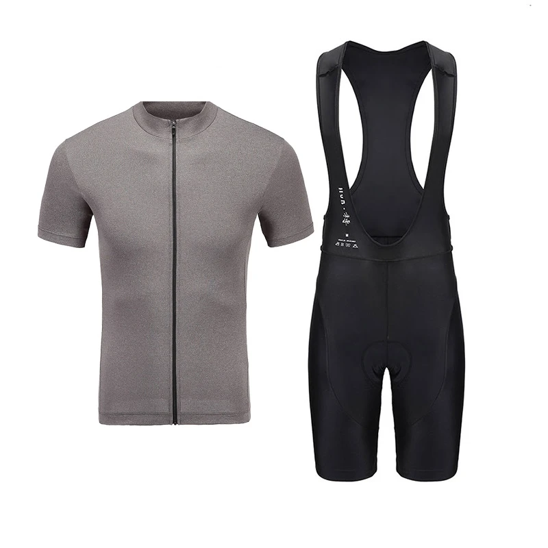 

Cycling Set Quick Dry Team Sports Summer Short Sleeves Light Gray MTB Bike Clothing Ropa Ciclismo Breathable Cycling Clothing