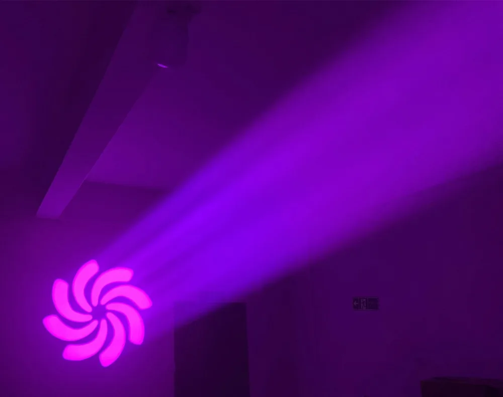 ראש עם gobo אחרונה 65W התקליטנים ספוט הנחה HYULIGHTS קרן & צבע הזזת גלגל אור Equipmentnt DJ LED 60W דיסקו 12 ראש עם gobo אחרונה 12