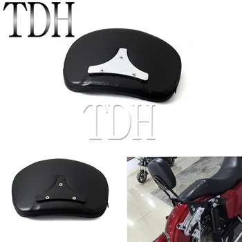 

Motorcycle Sissy Bar Backrest Pad W/Bracket For Harley Touring Road King Street Electra Glide FLHX FLHTCU