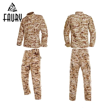

Men Desert & Jungle Camouflage Suit Shell Camouflage Hunting Uniforms Clothes Long Sleeve Outdoor Tactical Military Jackets Pant