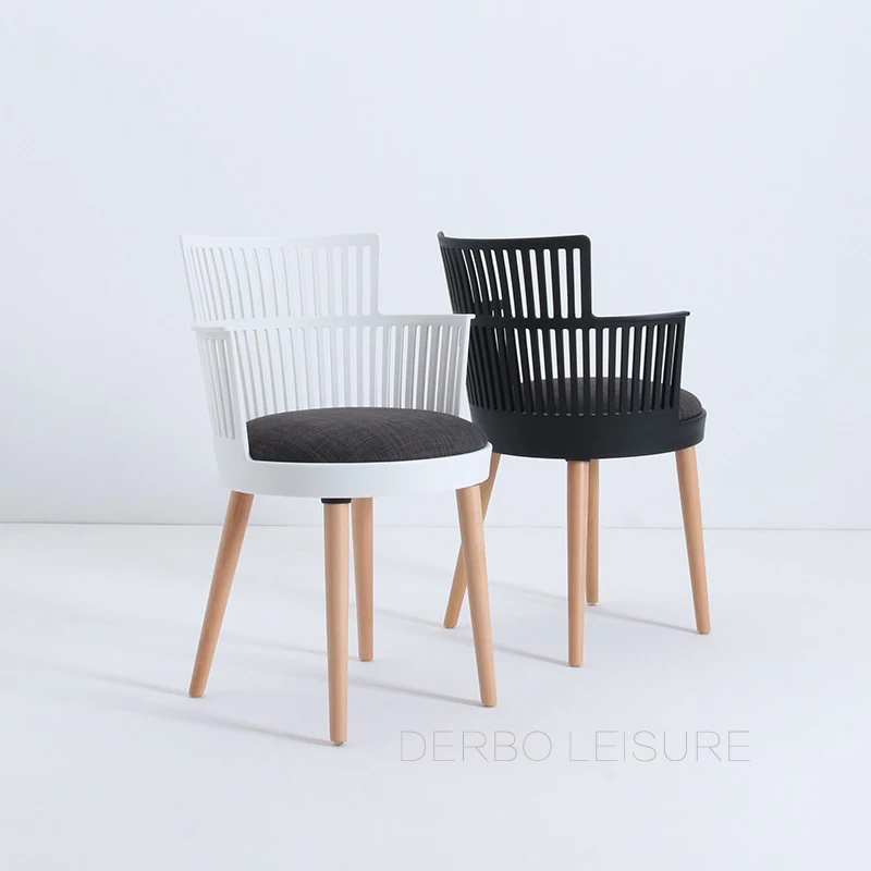 Классический Современный дизайн пластиковый твердый деревянный Мягкий Обеденный стул со спинкой, мягкий чехол Лофт модный красивый компьютерный стул 1 шт