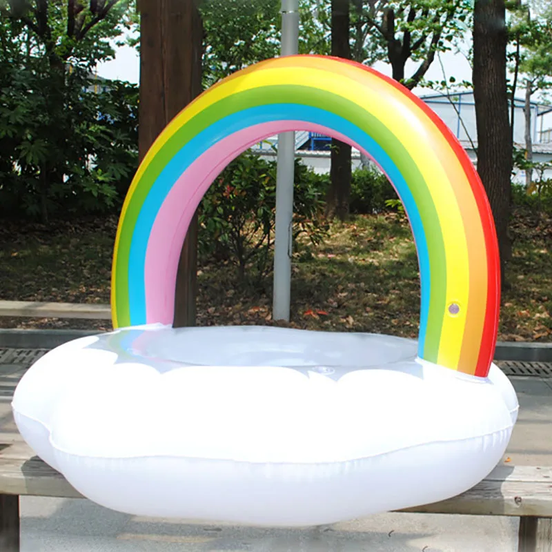 Радужное облако надувной бассейн облако буй крепление плавательный матрац для взрослых для плавания кольцо летняя Водонепроницаемая игрушка