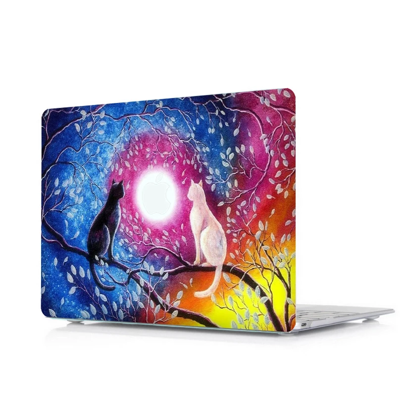 Oil painting series Painting Case for Macbook Air 11 13 Pro Retina 12 13 15 inch Colors Touch Bar Wood Laptop Cover Shell