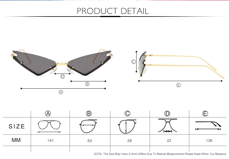 Королевские винтажные женские солнцезащитные очки кошачий глаз, брендовые дизайнерские солнцезащитные очки с полуоправой, мужские зеркальные очки без оправы UV400 ss890