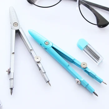 

1 Piece Student Drawing Compass Math Geometry Tools, With Pencil Lead, Blue and Sliver Color
