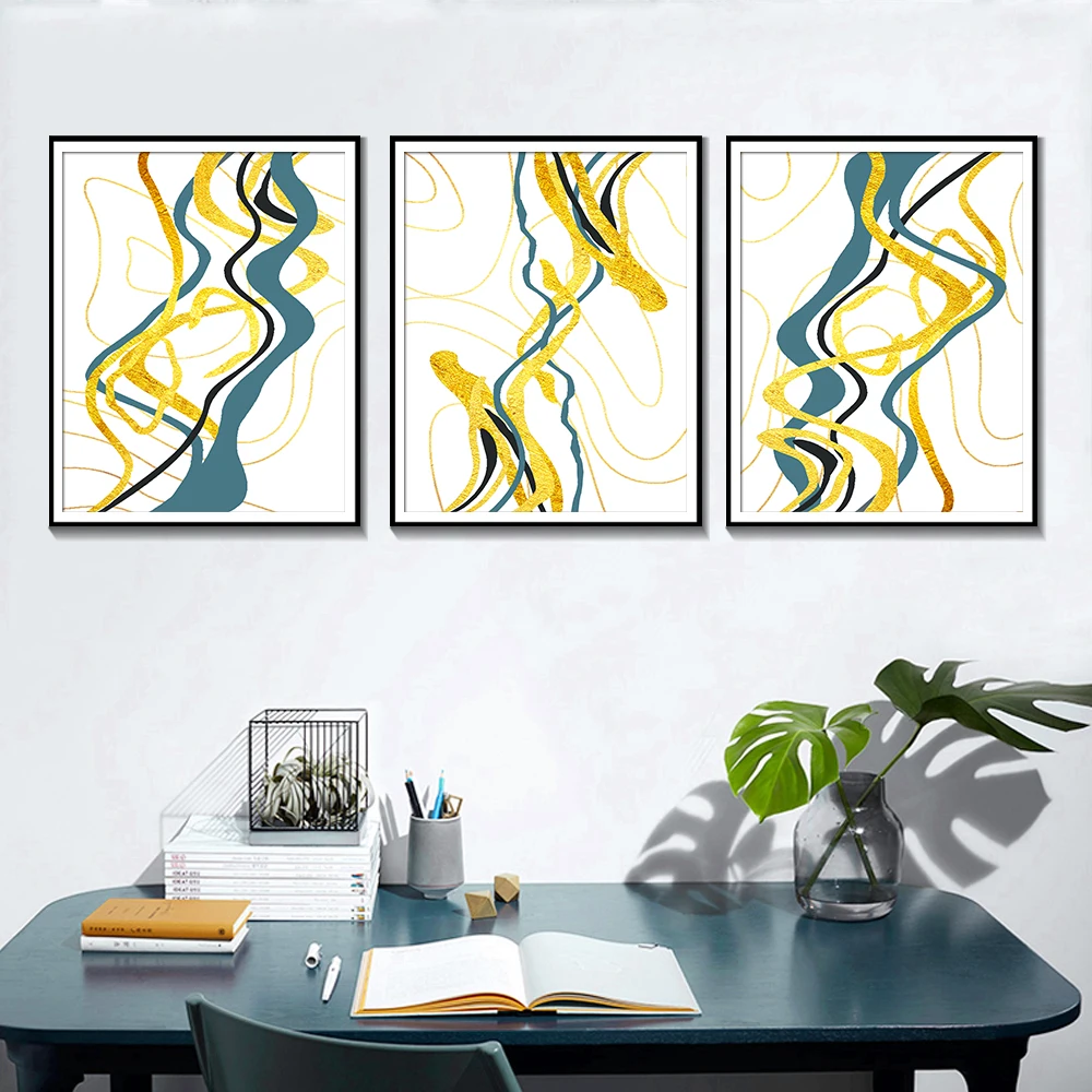 

Nordic Style Abstract Watercolor Oil Painting Home Decoration Wall Art Posters And Prints Minimalist Living Room Canvas Painting