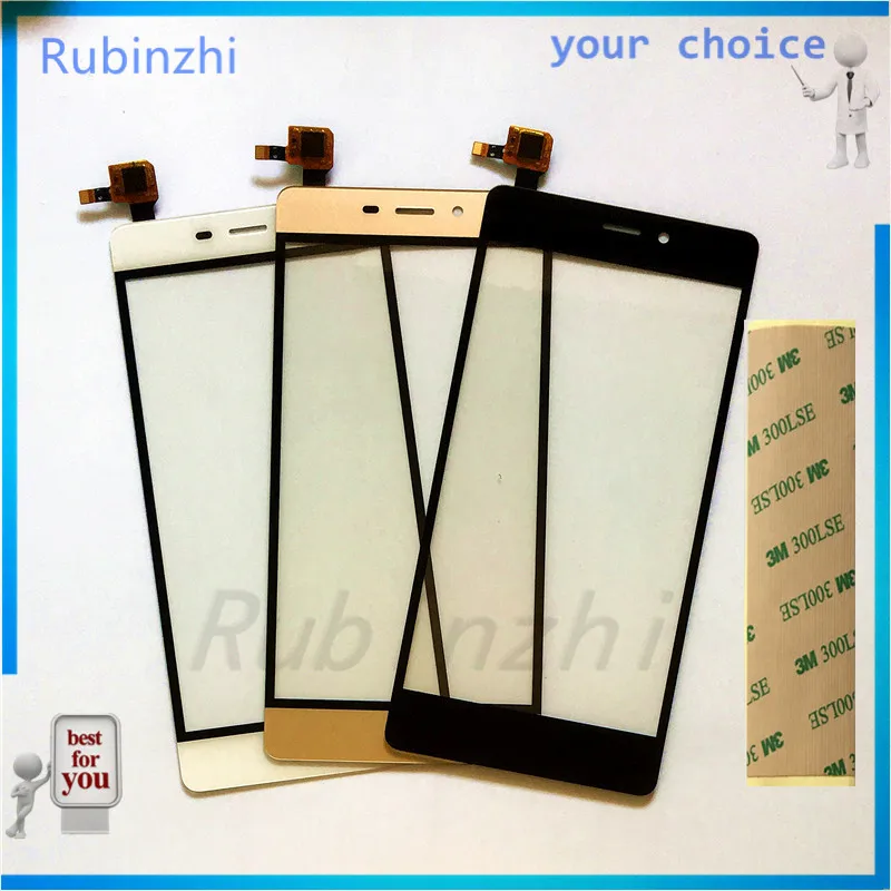 

RUBINZHI Mobile Phone Touch Replacement Panel For ZTE Blade V580 Touch Screen Sensor Front Glass Repair Parts with Tape