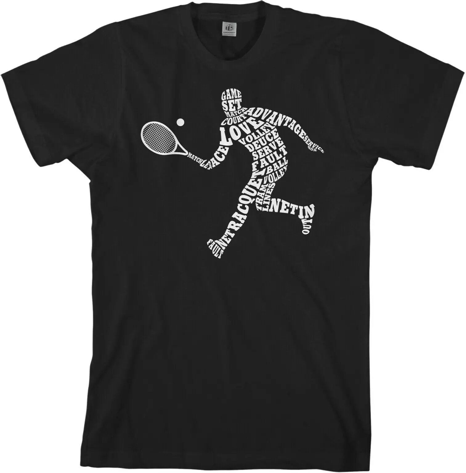 Для мужчин теннисные плеер типографии Для мужчин футболки с рисунками из мультфильмов подарком для друзей и близких